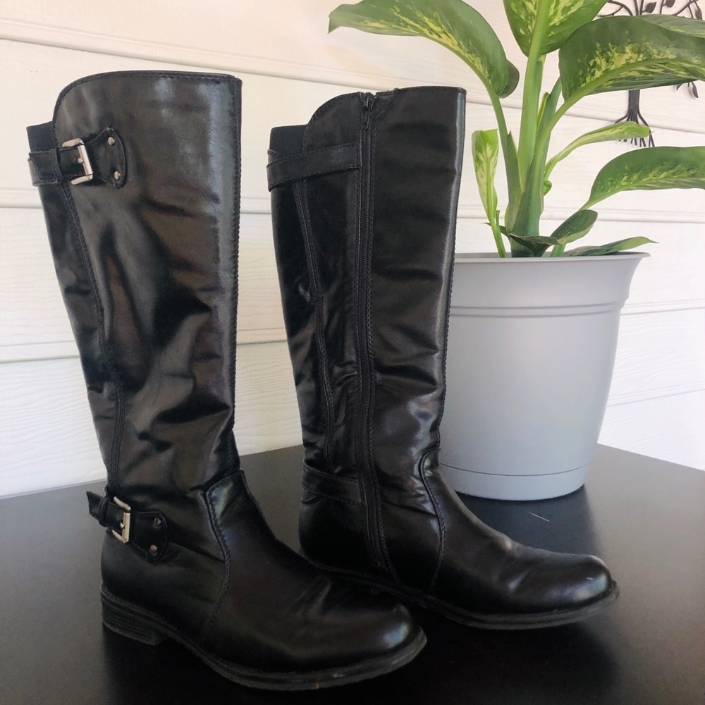 Bass Black Knee High Boots